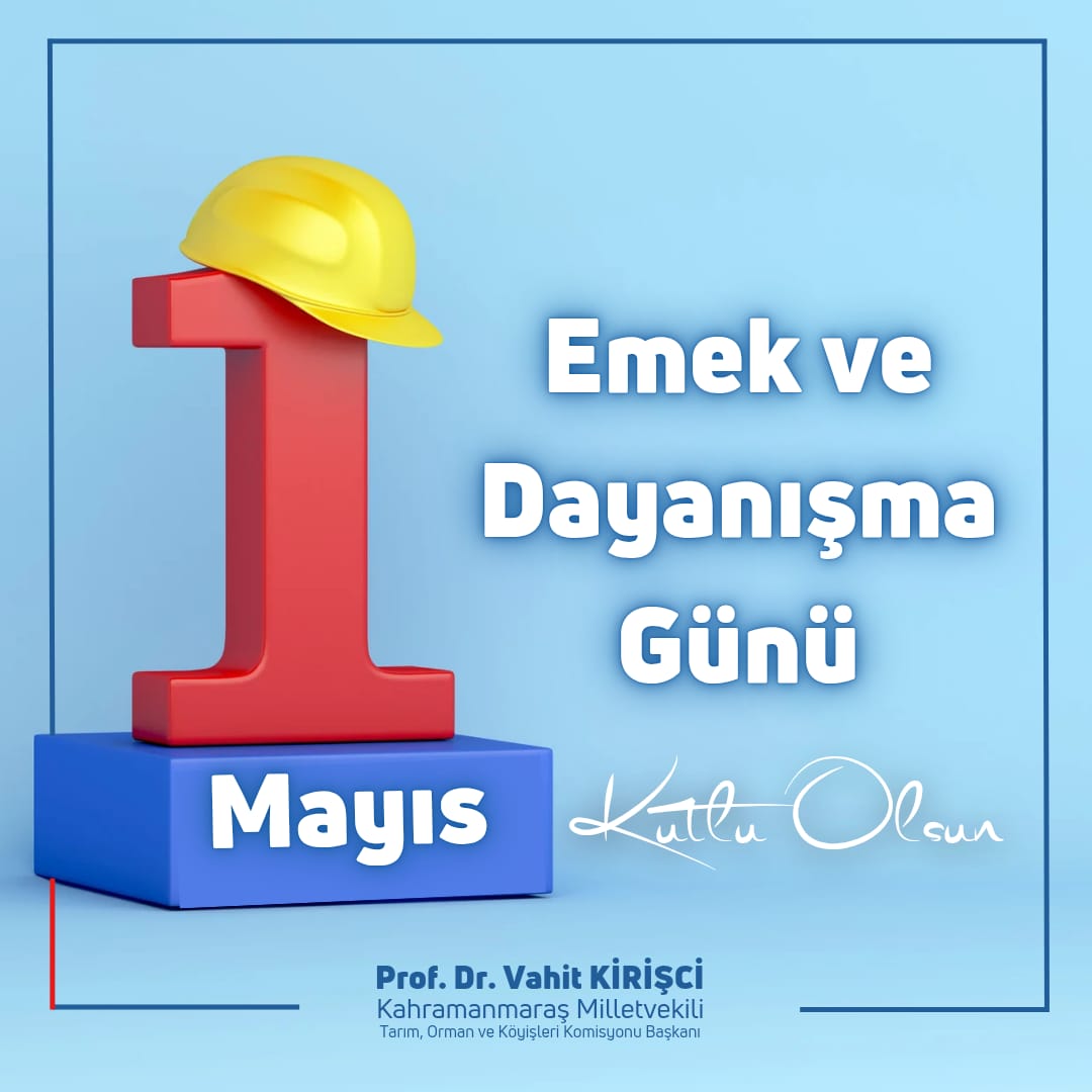 Türkiye’nin kalkınmasına, büyümesine emek ve alın teriyle katkıda bulunan işçi kardeşlerimin #1Mayıs Emek ve Dayanışma Günü’nü tebrik ediyor, helal rızık peşinde koşan tüm işçi ve emekçi kardeşlerime selam ve sevgilerimi gönderiyorum.