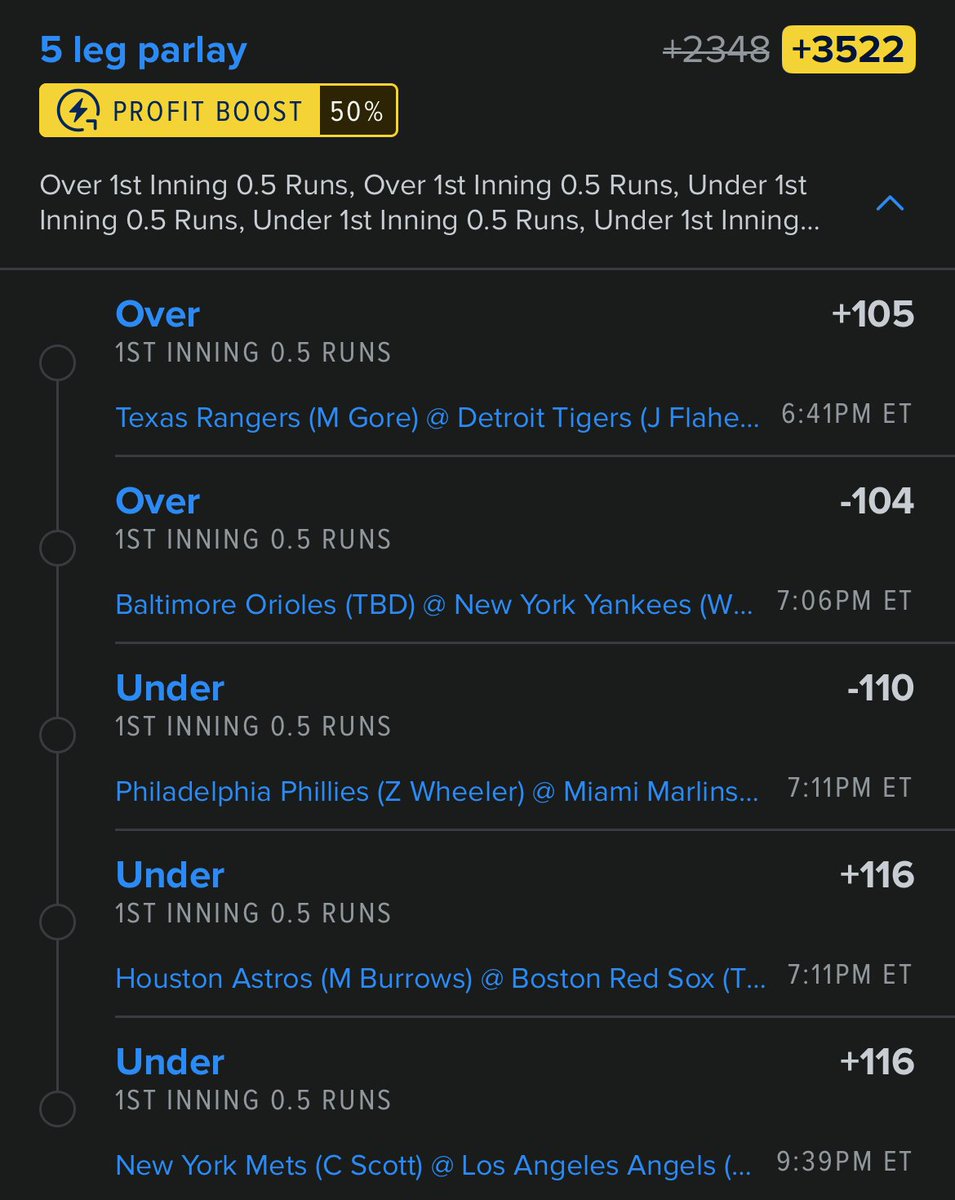 Lottolocks's tweet image. BOOSTED +3522 #MLB NRFI / YRFI ⬆️⬇️

@Playbook (link to tail in comments 🔗)