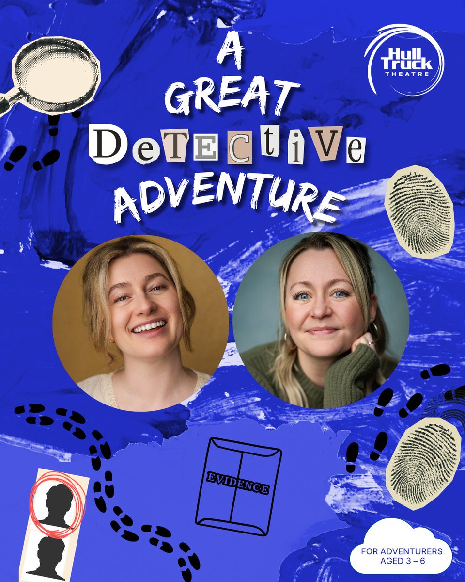 HullTruck's tweet image. 🔍 Are you ready for a Great Adventure?
 
Join actors Sophie Clay and Josie Morley at Hull Truck Theatre this May for A Great Detective Adventure packed with laughter, creativity, and fun. 🎭
 
 bit.ly/4uq5p5a 🔗
 
#AGreatDetectiveAdventure #Hull #ArtsAndCrafts