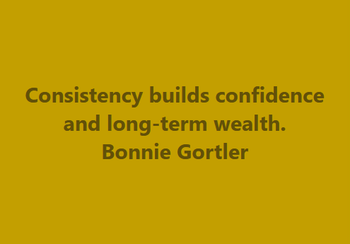 Optiongirl's tweet image. Consistency builds confidence and long-term wealth. ~ Bonnie Gortler #wealth #happiness #wellbeing #trader