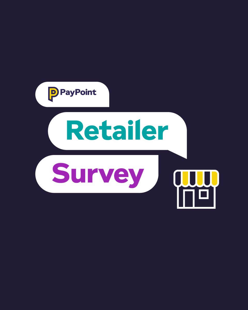 PayPoint's tweet image. Make your voice heard today 🗣️ Take our 15-min Retailer Survey, independently by Savanta. Your feedback shapes future products &amp;amp; services. Enter prize draw to win 1 of 30 £100 Love2shop vouchers. 👉 bit.ly/429jCXP

 #RetailSurvey #CustomerFeedback #YourVoiceMatters