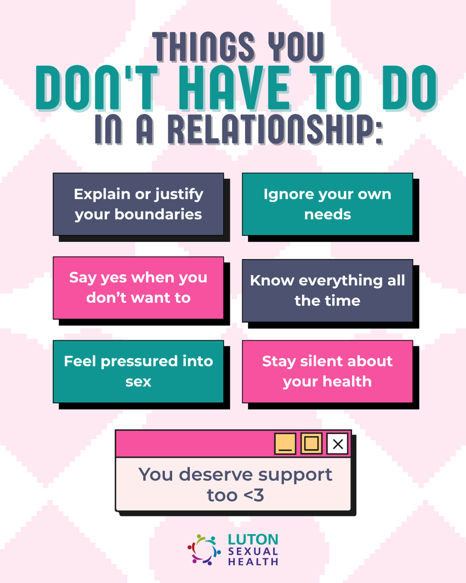 LutonSH's tweet image. The right relationship will respect your boundaries, your choices, and your pace.

You don’t have to figure it out alone 💙

#Healthyrelationships #Knowyourworth #Setboundaries #Relationshiphealth #Youmatter