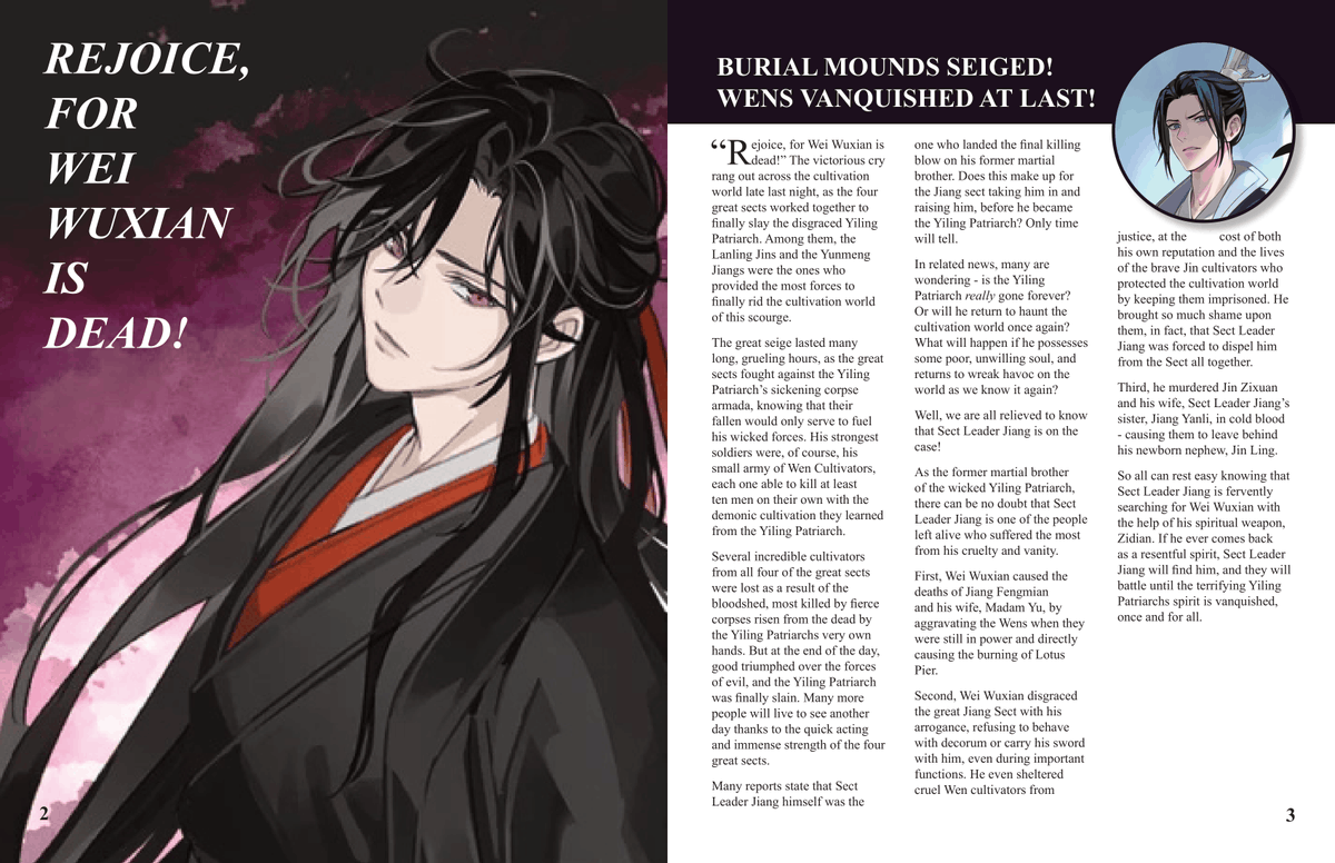 Twin_Tailss's tweet photo. I made a short magazine for my digital media class, and of course I decided to make it Wangxian! #wangxian #mdzs #wwx #lwj #jgy #jwy https://t.co/3S2tkxYip5