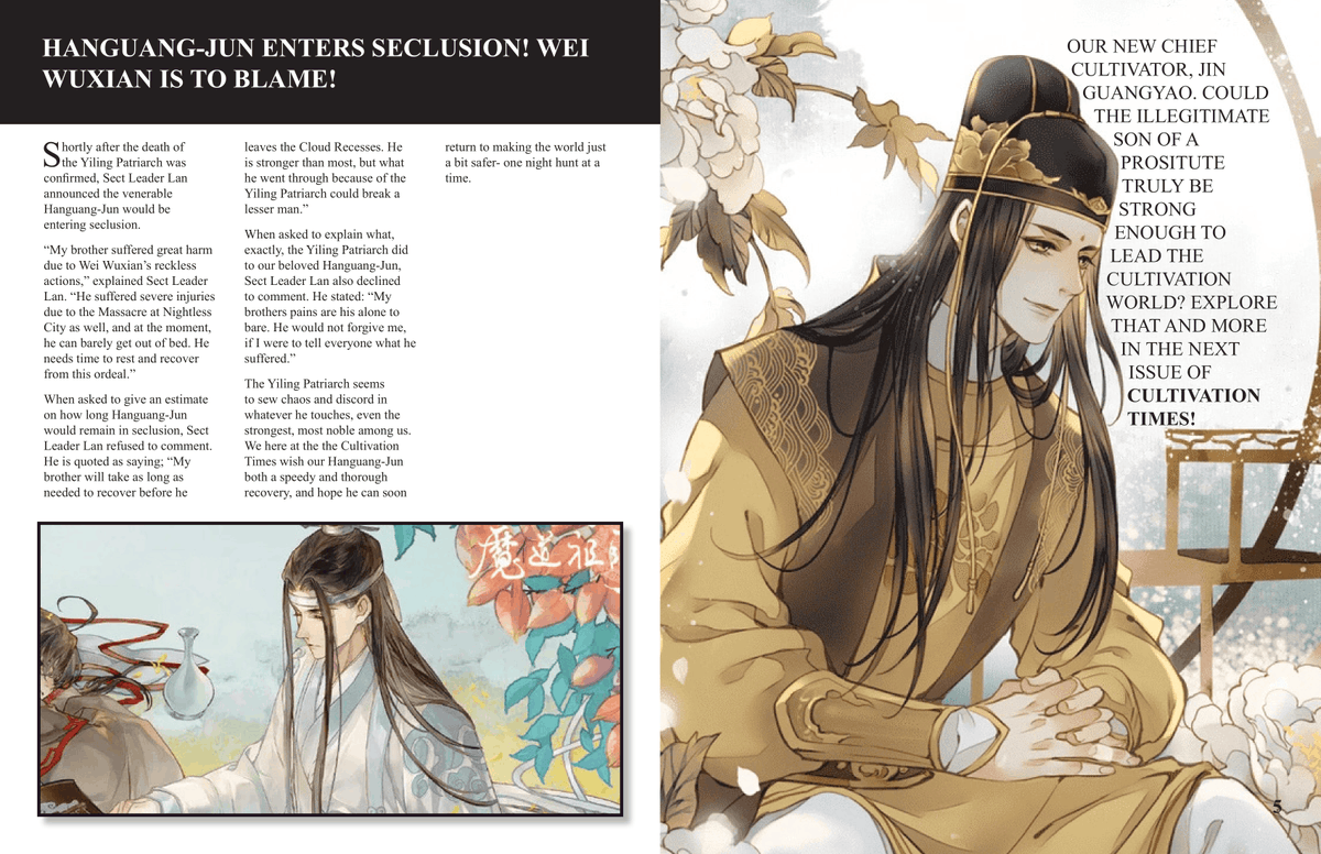 Twin_Tailss's tweet photo. I made a short magazine for my digital media class, and of course I decided to make it Wangxian! #wangxian #mdzs #wwx #lwj #jgy #jwy https://t.co/3S2tkxYip5