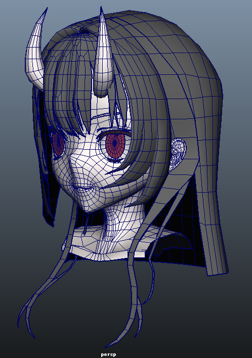 「#3DCG wip 髪のラフモデルが少しずつ出来てきた 顔はまた後ほど調整予定」|遊戯ハツラツ@3DCGの人のイラスト