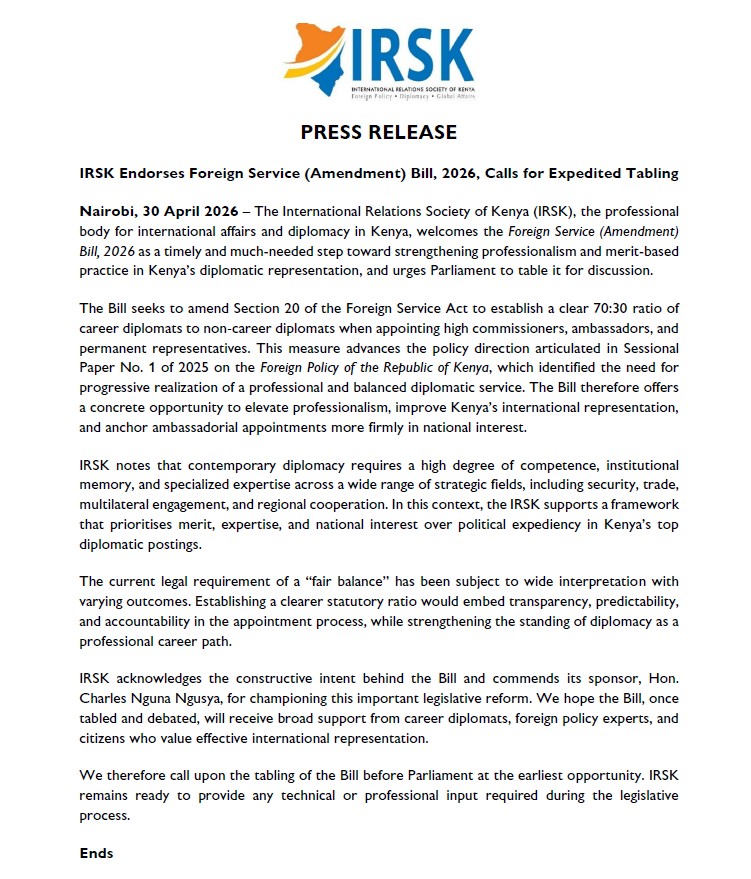 International Relations Society of Kenya tweet media