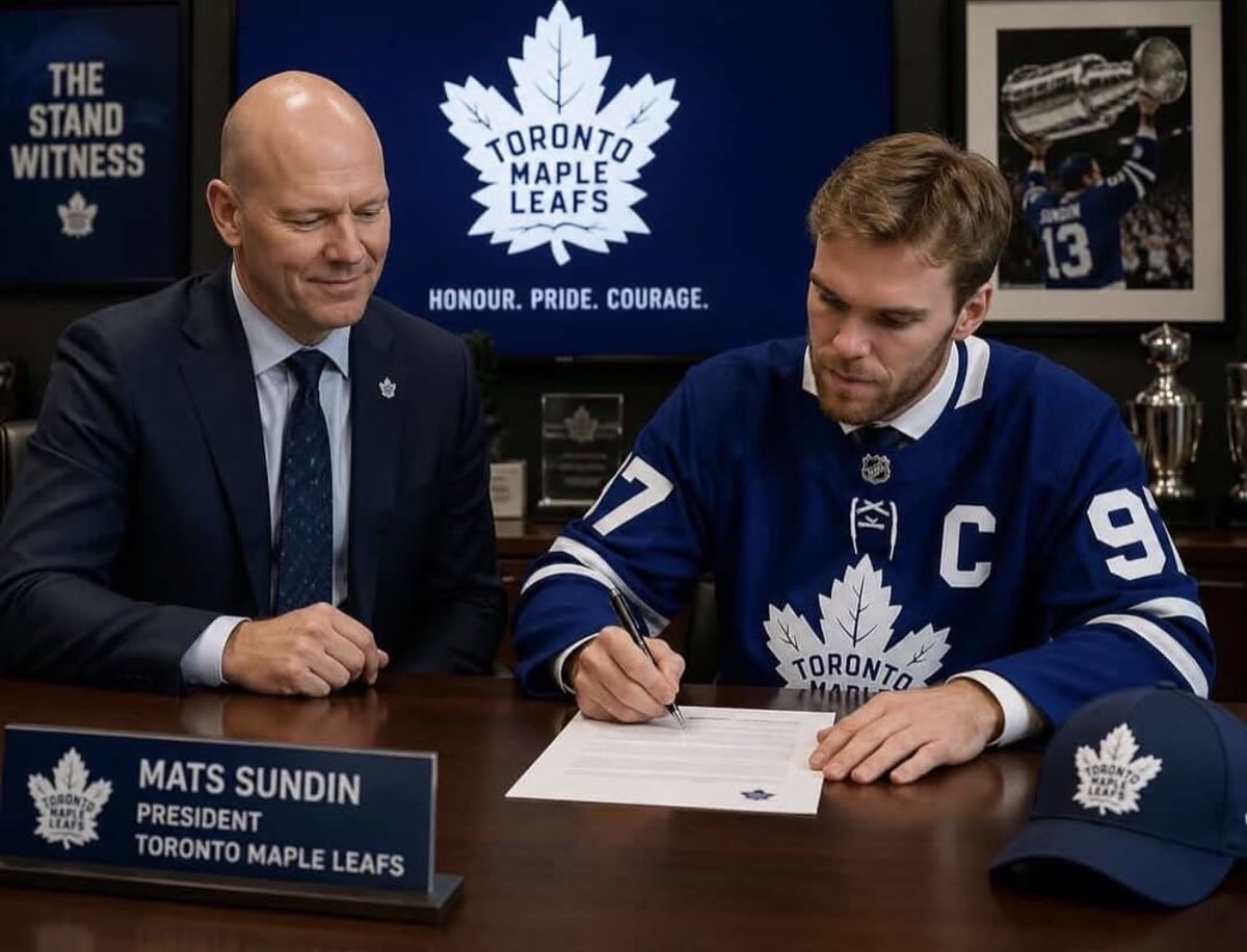 DobberHockey's tweet image. Toronto Maple Leafs fans waking up to Mats Sundin potentially running the team AND McDavid calling the Oilers “average” this season…

Yeah… good morning 👀😂🍿

#LetsGoOilers #LeafsForever #NHL