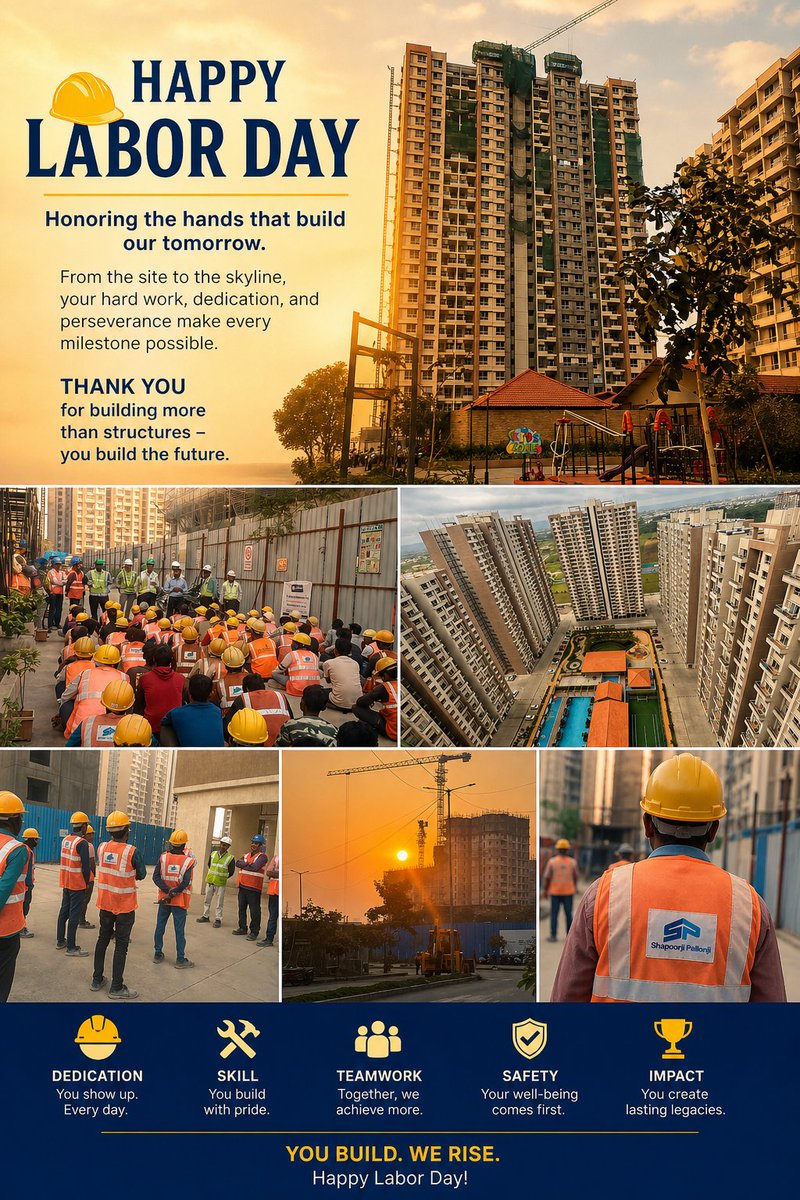 AryaAnkit00's tweet image. every tower, every slab, and every finished home…
 there are hands that don’t stop, even under the harsh sun.
#LaborDay #Construction #CivilEngineering #SiteLife #SafetyFirst #Teamwork #RespectLabor