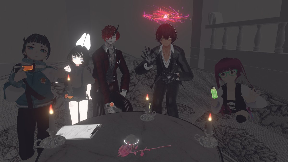 #VRC_MoM
VRChat内のRP接客×イマーシブ体験イベント

𓂃 ˚‧𓂃 Mouth of Madness˚‧𓂃 ˚‧𓂃

のプレオープンにご招待いただき、遊びに行ってきました！
クトゥルフ神話の邪神様に気まぐれな接客してもらえた！楽しかったです！本オープン後もぜひ行きたい！
ありがとうございました！！
(私は一番左)
