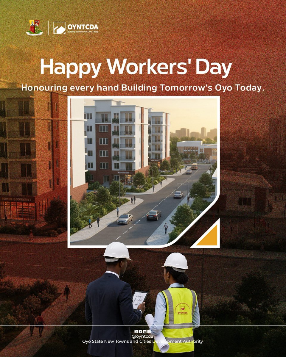 oyntcda's tweet photo. Happy Workers' Day to every hand, every mind, and every soul showing up to build something greater than themselves.

Today, we celebrate the workers who are literally shaping tomorrow.

#happyworkers #happyworkersday #oyntcda #buildingtomorrowsoyotoday #happynewmonth https://t.co/biGo1a3NMV