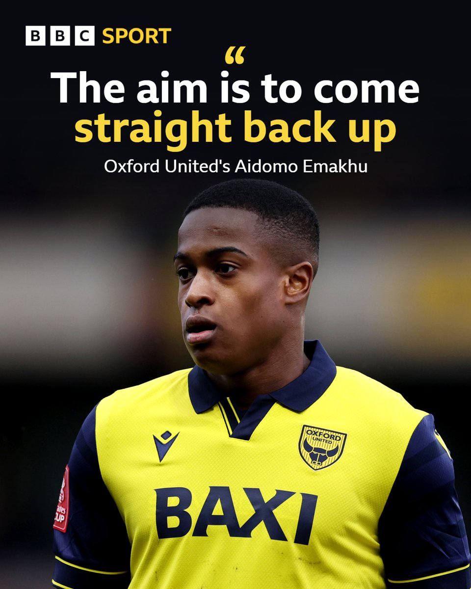 BBCOxford's tweet image. Oxford United's Aidomo Emakhu reflects on #oufc's relegation and their final game of the season away at Millwall.

🔊 Tap the link to listen on BBC Sounds ⤵️
bbc.in/4mXcGqs