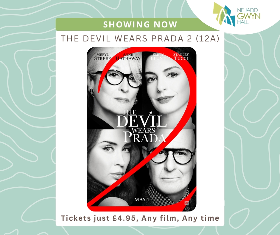 GwynHall's tweet image. #Friday
Here are the cinema listings for today:

#TheDevilWearsPrada2 (12A) 12.30, 17.00 &amp;amp; 20.00
#Michael (12A) 13.00 &amp;amp; 16.30
#Hokum (15) 19.45

Call 0300 365 6677 or visit our website for up to date listings
gwynhall.com/whats-on/

#supportlocall #cinema #Neath #films #gwynhall