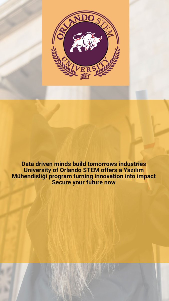 orlando_STEM's tweet image. 📊 Data driven minds build tomorrow’s industries.  
🧠 Turn innovation into impact with Software Engineering at University of Orlando STEM.  
🔒 Secure your future now.  
🚀 Save this &amp;amp; tag a future coder!  
#SoftwareEngineering #FutureReady #STEM #OrlandoUniversity