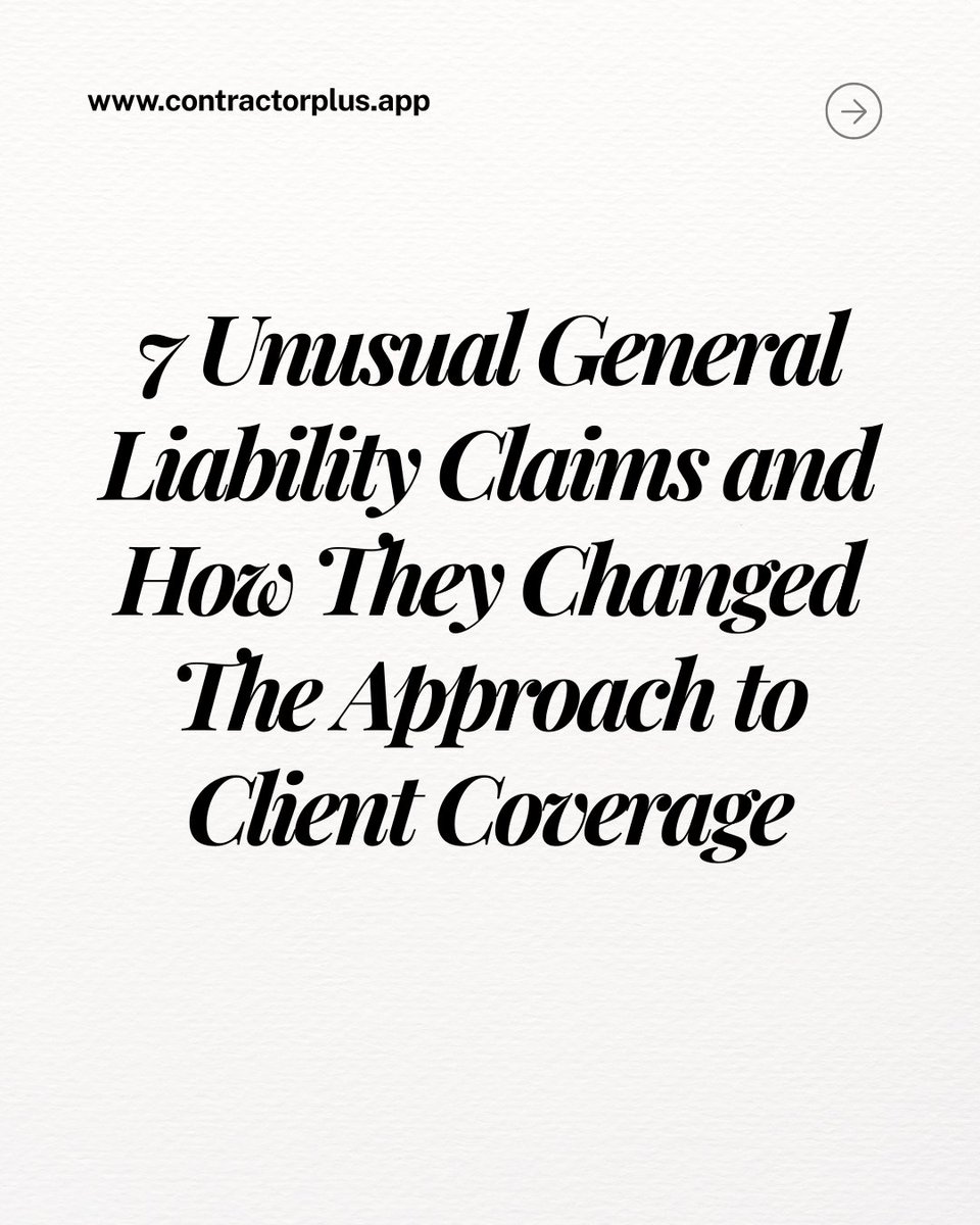 cplusapp's tweet image. 🛡️ 7 unusual general liability claims and how they changed the approach to client coverage

💬 which one of these surprised you the most? tell us below.

#Liability #coverage #claims