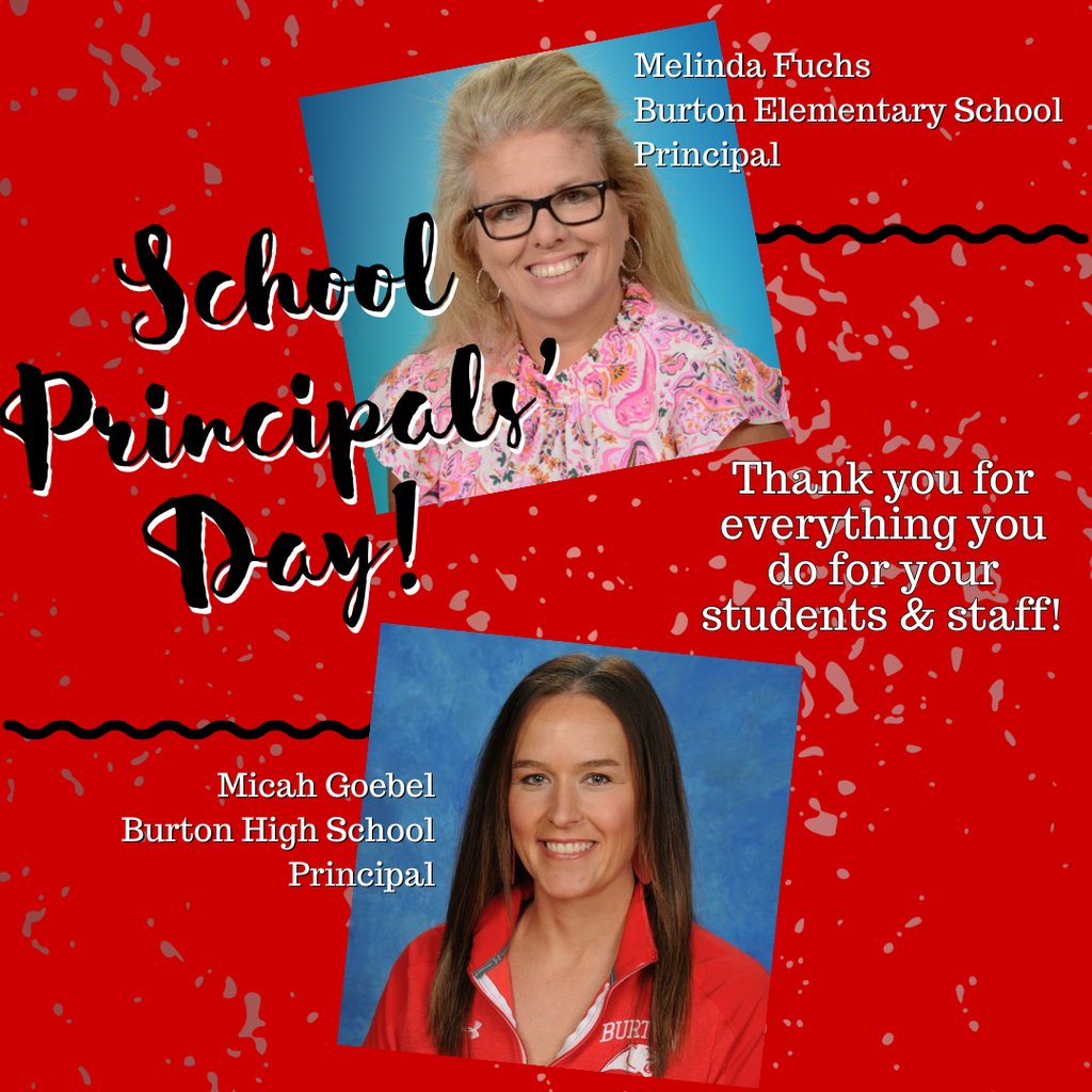 BurtonIsd's tweet photo. Our principals are the backbones of our school.  Thank you for all you do! https://t.co/pG9yYPyqfd