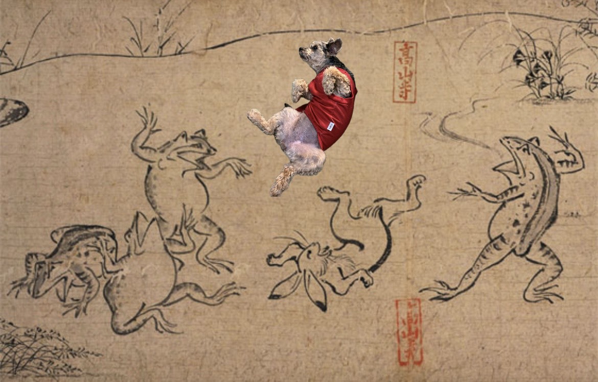 yoko1770's tweet photo. にこin鳥獣戯画！娘チャン作！ https://t.co/htGksbmb7b
