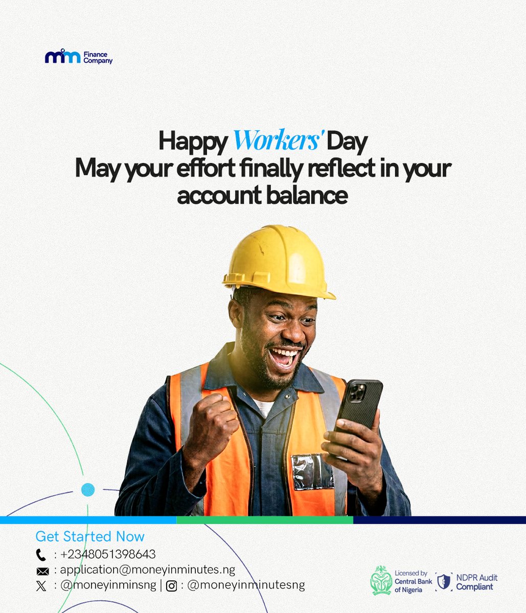 moneyinminsng's tweet photo. Happy Workers' Day

Today, we celebrate the effort, resilience, and dedication it takes to show up and keep going; every single day.

Here's to the people who make things happen, even when it's not easy.

Take a moment to rest. You've earned it. https://t.co/79fFavlqHE