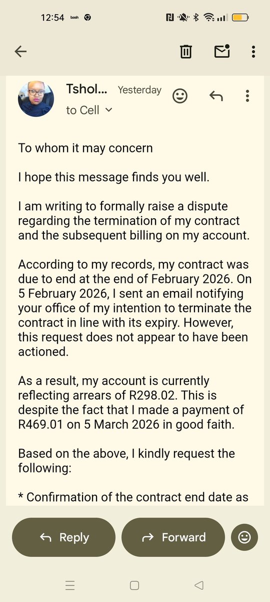 Sherlyn10_7's tweet photo. @CellC I am here again finding myself having to go back and fourth with you again 

How is it possible that I keep cancelling my contract yet again this contract is not being cancelled however I am encountering incurring cost on a monthly https://t.co/fCFHDQ12db