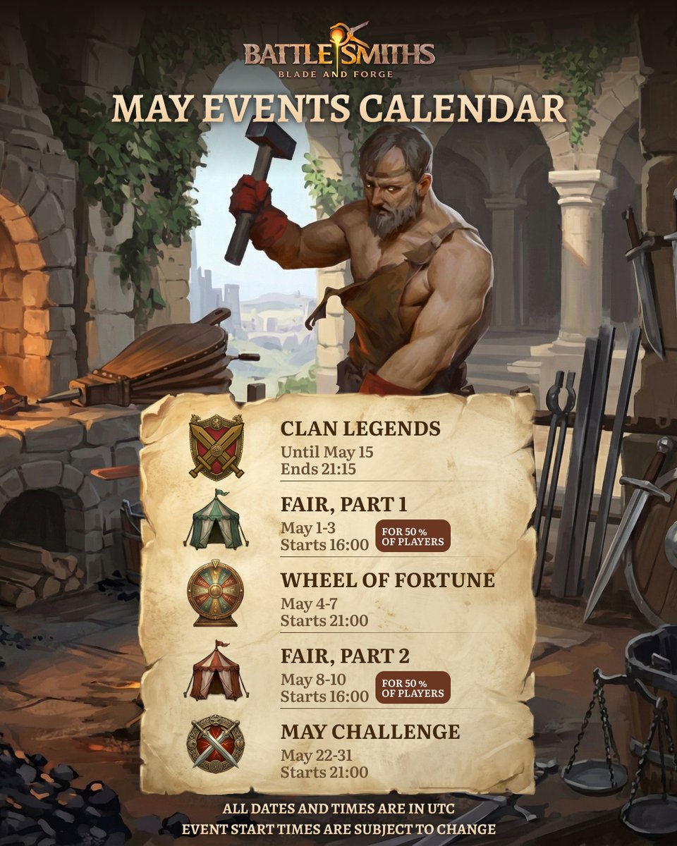 battlesmiths's tweet photo. Mark your calendars, May events are here! https://t.co/SzNr7vOFXB