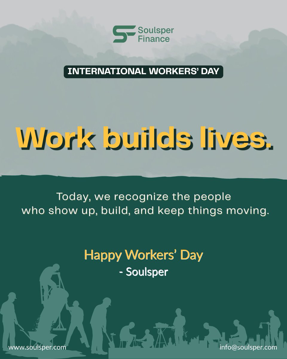 Soulsper's tweet photo. Celebrating the people who show up and make things happen 💪.

Happy Workers’ Day.

#happyworkersday
#ᴋᴇᴇᴘɢᴏɪɴɢ https://t.co/EXxbftgTMg