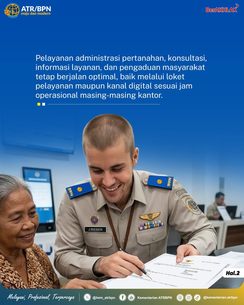 kem_atrbpn's tweet image. Halo #SobATRBPN, transformasi kerja terus bergerak. Melalui sistem kerja Hybrid &amp;amp; Efisien, Kementerian ATR/BPN menghadirkan pola kerja yang lebih adaptif dengan skema 4 hari WFO dan 1 hari WFH.

simak infografis berikut ya, Sob!☝🏻

#KitaMulaiCaraBaru
#ATRBPNMajudanModern