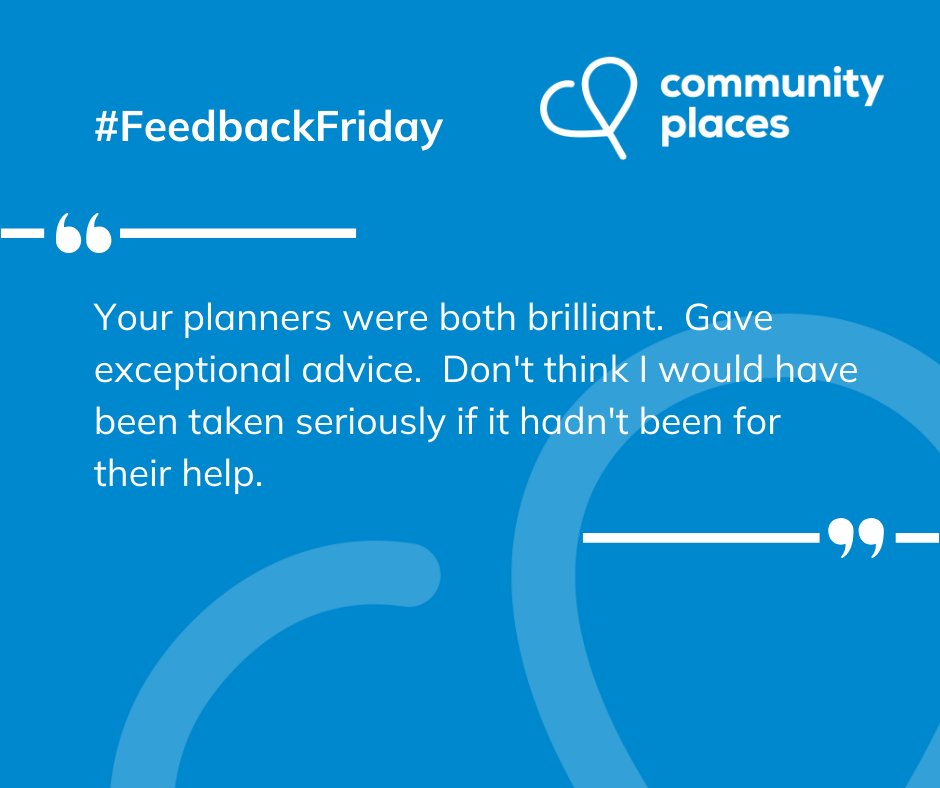 CommunityPlaces's tweet image. #FeedbackFriday