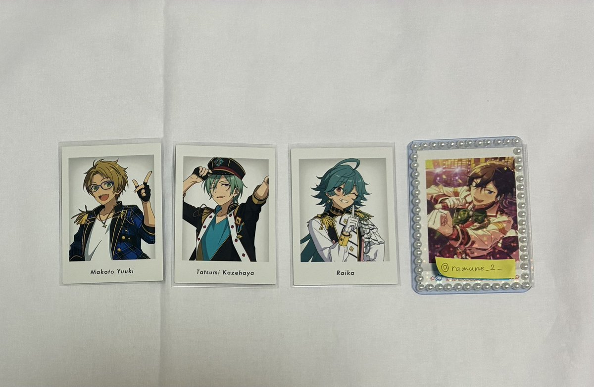 ramune_2_'s tweet photo. 【交換】あんスタ 10周年 特典 ぱしゃっつ

譲▶︎英智 桃李 スバル 真 忍 千秋 奏汰 巽 凪砂 日和 ひなた ゆうた 颯馬 なずな 創 光 泉 夏目 つむぎ 宙 斑 エス カンナ ライカ

求▶︎北斗

郵送での交換
検索からでもお気軽にお声掛けください🌟 https://t.co/PIZDcdLNpO