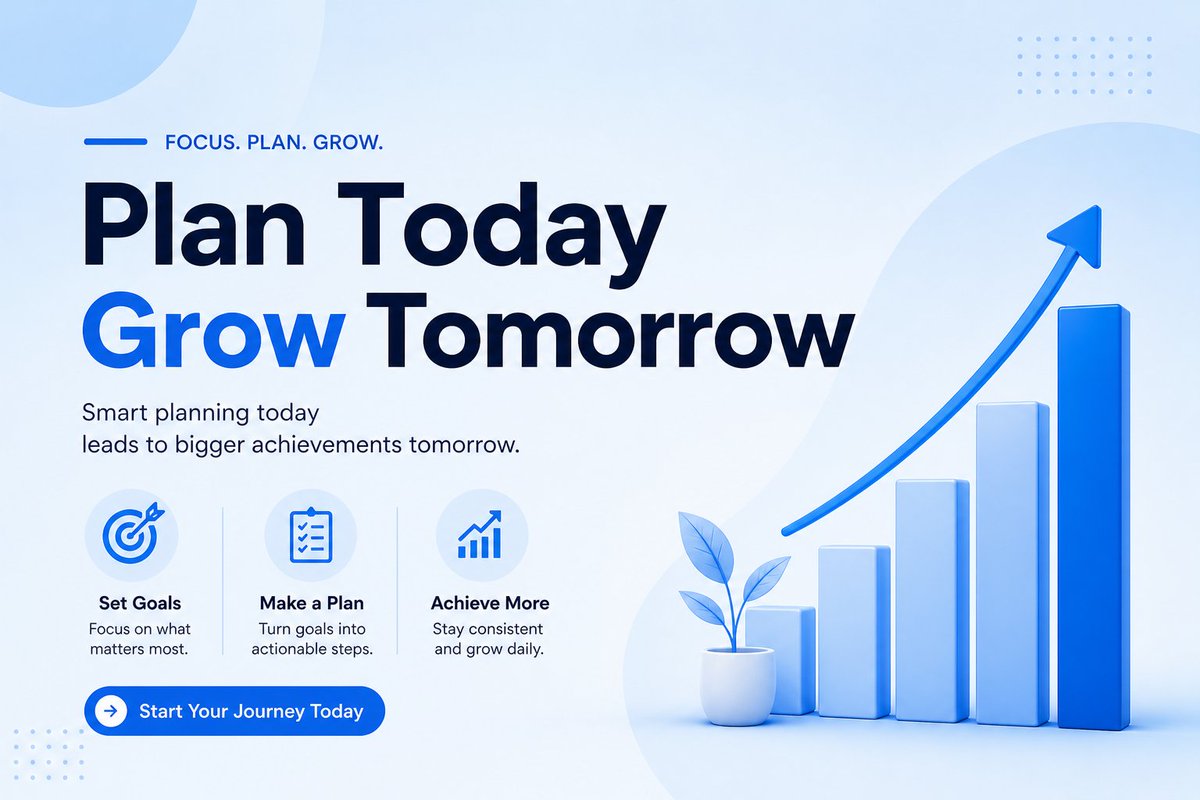 Hanjala216362's tweet image. Small steps today = Big results tomorrow. Set goals. Make a plan. Achieve more. 🚀

 Start your journey TODAY — not Monday, not next month. NOW.

#PlanToGrow #GoalSetting #GrowthMindset #Success #Motivatio
