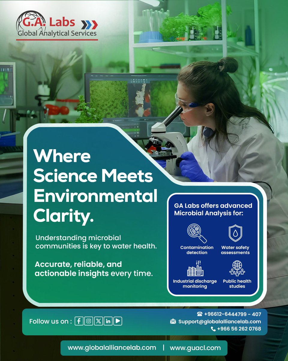 galabofficial's tweet image. Clean water, but is it truly safe? GA Labs reveals hidden microbial risks. 
From detecting contamination early to helping industries stay compliant, we deliver clarity when it matters most.

#WaterTesting #MicrobialAnalysis #EnvironmentalScience #GUACL #GALabs #WaterQuality