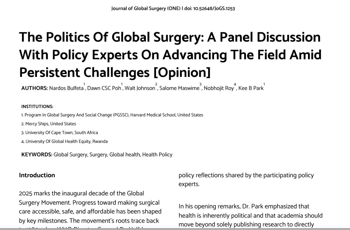 HarvardPGSSC's tweet photo. Is surgery the “absent child” of global health?

A new panel discussion with policy experts argues that despite a decade of progress, global surgery risks being sidelined in health policy and financing. Read more 👉🏼https://t.co/0fDGrEVqqN https://t.co/cL6Albe7ej