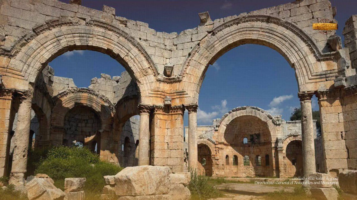 QalaatAlMudiq's tweet image. #Syria: monumental arches of Byzantine Church of St Simeon Stylites - today (NW. #Aleppo).