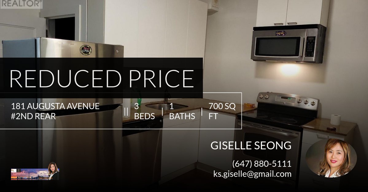 KsGiselle's tweet image. 📍 Reduced Price 📍 This recently reduced home at 181 Augusta Avenue #2nd Rear in Toronto (kensington-chinatown) won't last long, so, don't wait to set up a showing! Reach out here or at (647) 880-5111 for more infor... homeforsale.at/181_AUGUSTA_AV…
