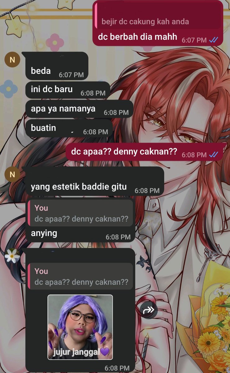 salah gw dimanaa andingg, katanya suruh bikinin nama dc baru😔 udah keren ituu denny caknan, ntar kurirnya tiap anter paket sambil nyanyi cundamani😞