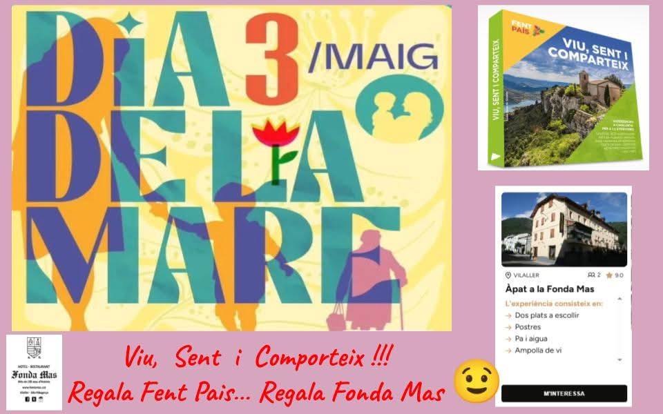 FondaMas's tweet photo. 📢📢📢 S'acosta el #DiadelaMare 💓 !!! 😱😱
Encara no saps què regalar-li ??? 🤔🤔
Nosaltres t'ho posem fàcil 😊😊 CONTACTA via email ( info@fondamas.cat ) i T'INFORMAREM 💯💯🔝
o també teniu opció de regalar FENTPAÍS , Regaleu Hotel Fonda Mas  " Viu, Sent i Comparteix " 🔝 https://t.co/Jg1MQuePcB