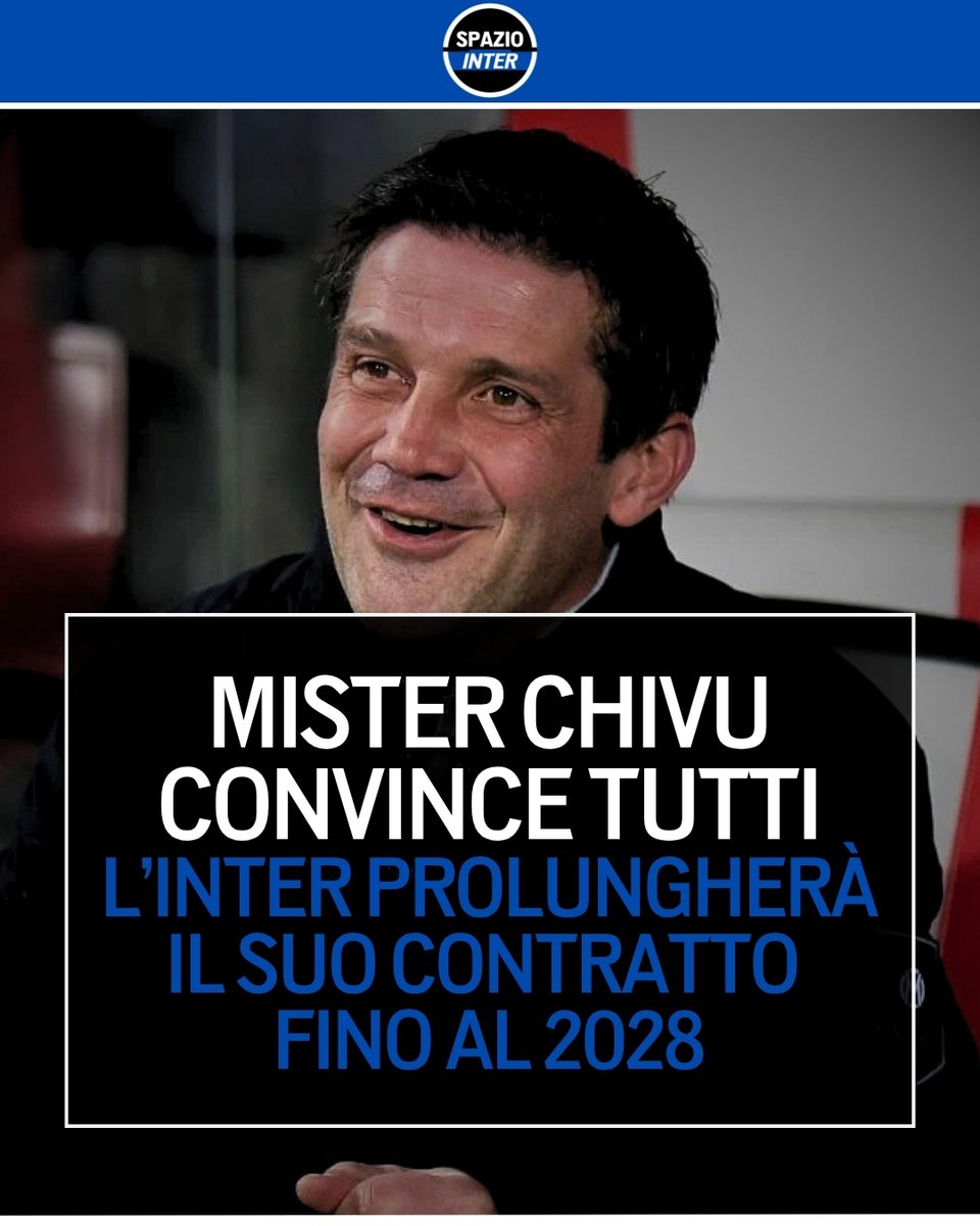 SpazioInter's tweet image. CHIVU CONQUISTA L’INTER 🤩

Per l’allenatore nerazzurro, come riportato da Tuttosport, è pronto il rinnovo fino al 2028 📋✍️

Oaktree, inoltre, offrirà un budget importante per costruire una rosa che lotti anche in Europa 😍🔥

#Chivu #Inter #SpazioInter