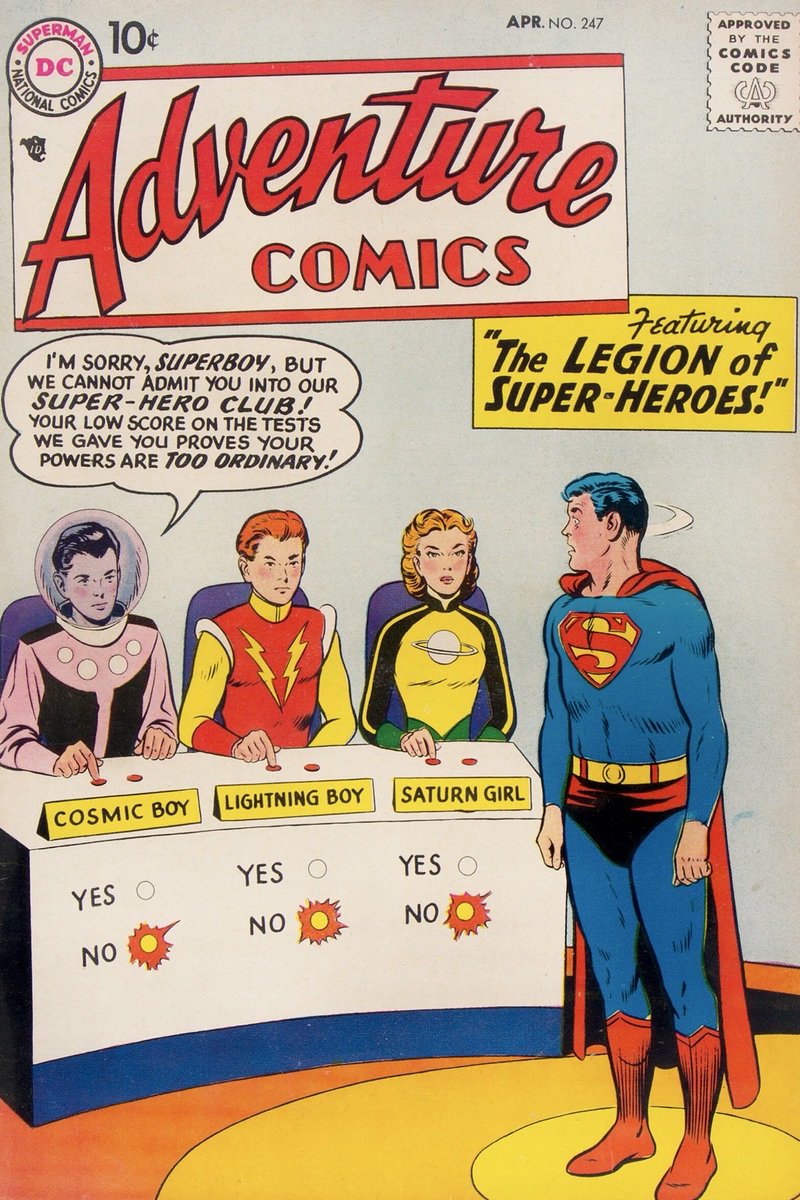 KalElSonOfKrptn's tweet image. Superman’s Pal Jimmy Olsen #27, March 1958, cover by Curt Swan.

Action Comics #239, April 1958, cover by Curt Swan.

Adventure Comics #247, April 1958, cover by Curt Swan.

Superboy #64, April 1958, cover by Curt Swan.

#Superman #Superboy #JimmyOlsen #ComicBookCovers