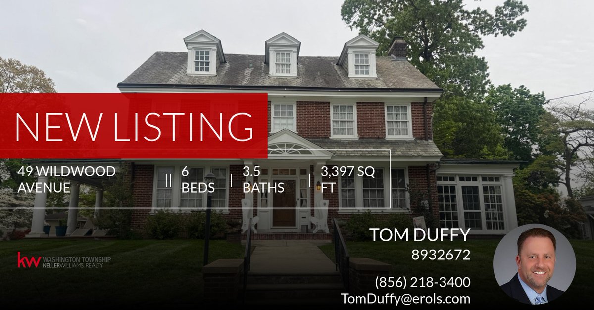 TomDuffyRealtor's tweet photo. 📍 New Listing 📍 Take a look at this fantastic new property that just hit the market located at 49 Wildwood Avenue in Pitman. Reach out here or at (856) 218-3400 for more information

The Tom Duffy Team
Tom Duffy... https://t.co/acyW3TEbQC https://t.co/pIM4PaRXEM