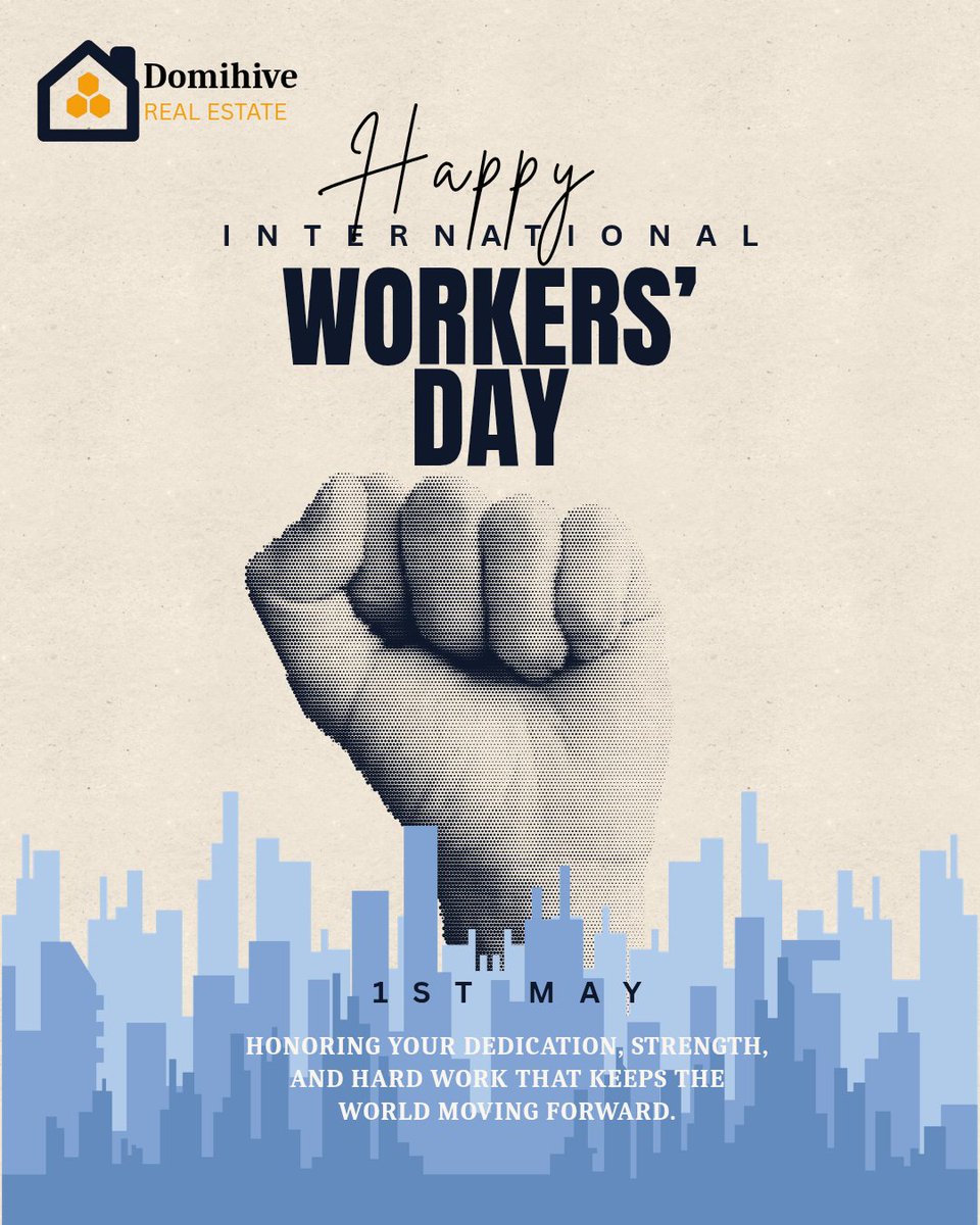 domihive's tweet image. Celebrating every effort, every hustle, and every dream built through hard work. 
To everyone putting in the work daily, your efforts matter and your consistency will pay off. 💼✨ 

#workersday #realestate #construction #hardwork #foryou