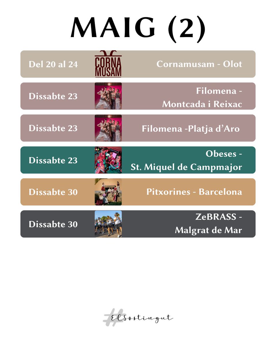 ElSostingut's tweet image. 📅 AGENDA MAIG 📅

#agenda #elsostingut #concerts