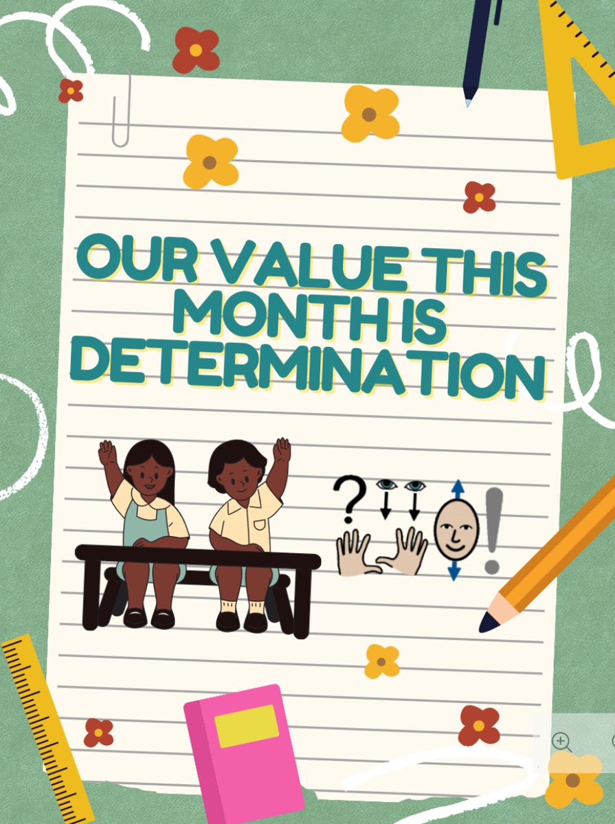 ChilwellCroft's tweet image. Our 'value' for May is Determination
We aim to embed determination by fostering a growth mindset and encouraging Chilwell children to embrace challenges, learn from tasks/challenges, and persist through frustration.
#determination #mindset #persistence 😊