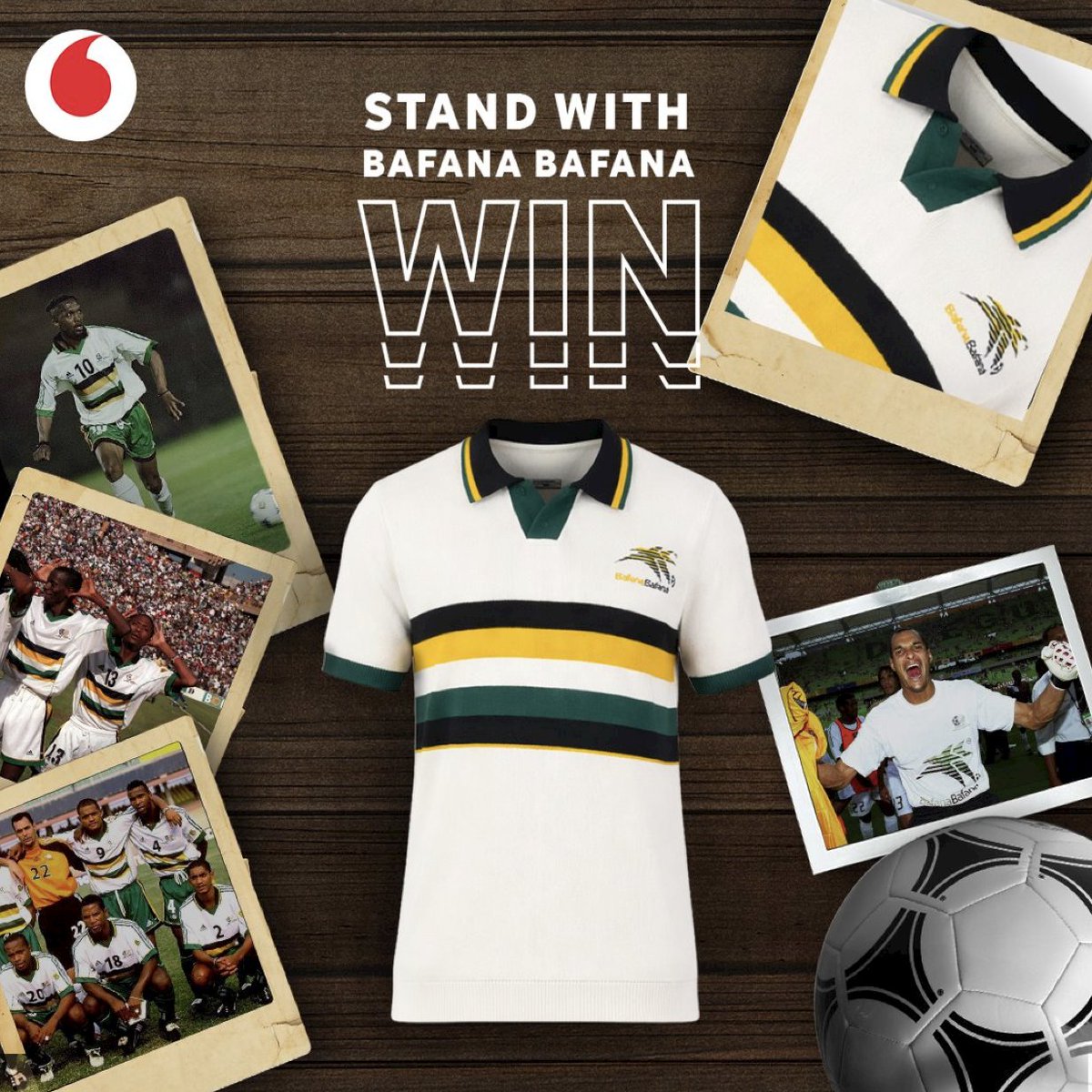 Mzansi,  se ku sele kancane 🇿🇦
Drip check, do you have your Bafana colours this #BafanaFriday? 

WIN an Old School Jersey:
Drop #Vodacom❤️Bafana + Enter 👉 bit.ly/41x8Pqs
Ts &amp; Cs apply. Closes 19 July 2026.