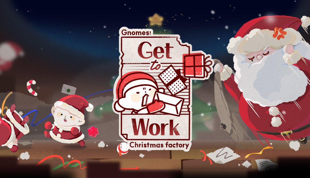 tiny_workers's tweet image. 🎄 ノームたちが…またサボってる。
Get to Work, Gnomes! Christmas Factory
クリスマスプレゼント工場運営ゲーム 🏭🎁

😤 ノームをつかまえて働かせよう!
🔧 工場の設備を整えていこう

Steam初のプレイテスト開催中
⏰ 5/4 15:59（GMT）まで

#indiegame #gamedev #playtest