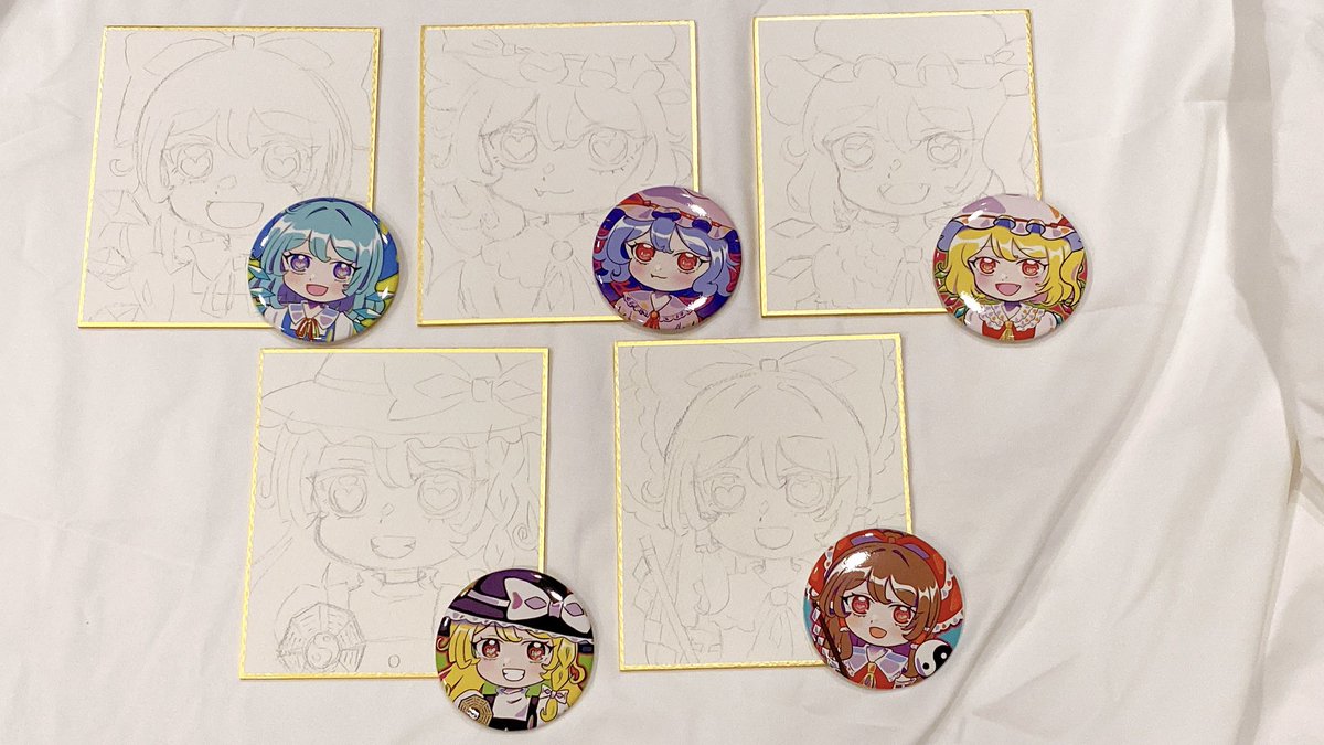色紙フランちゃん！ これから楽しい色塗りだよ〜🎨✨ #東方project