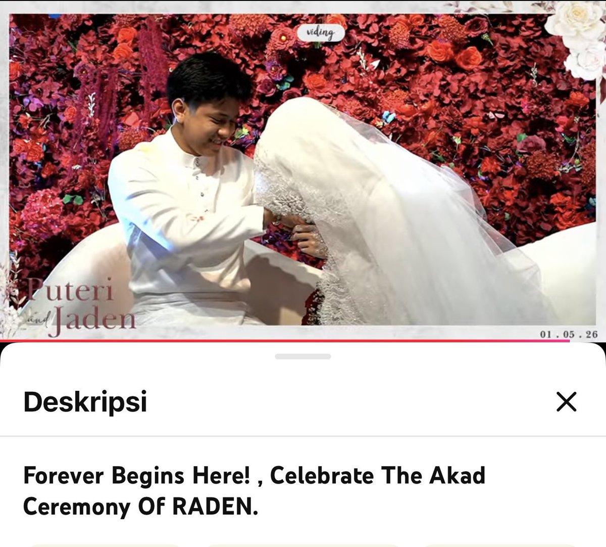 hereischocomalt's tweet photo. gemes banget malu malu 😭🫶🏻 ga berasa ngikutin dari season awal bgt sampe akhirnya sah berlayar, samawa couple gemessss kita rania jaden 🥹💐💗 https://t.co/eSsW2AZ4hn