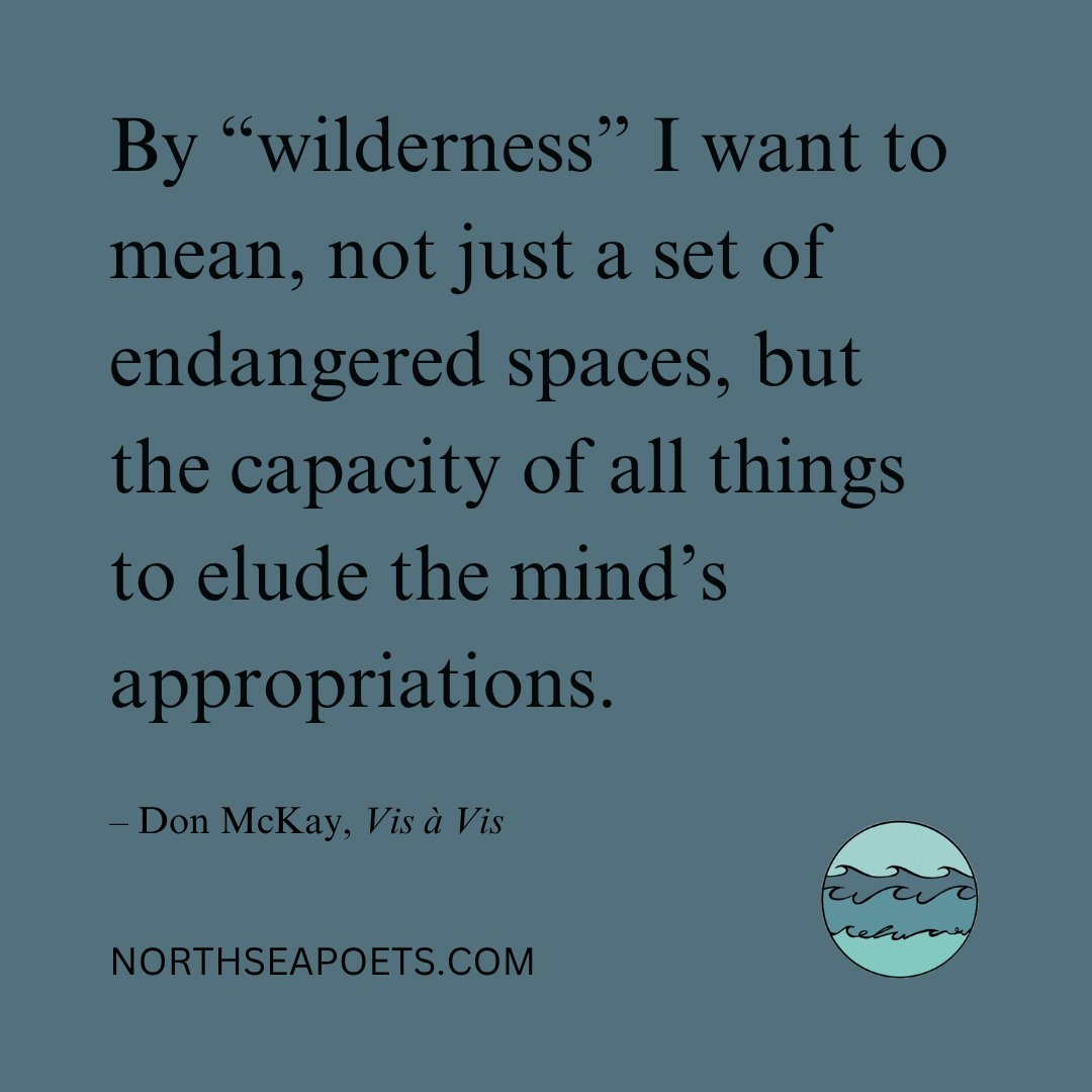 NorthSeaPoets's tweet photo. – Don McKay, Vis à Vis
#NorthSeaPoets #CommonplaceBook #Poetry #LiteraryQuotes https://t.co/UMukZxbK9r