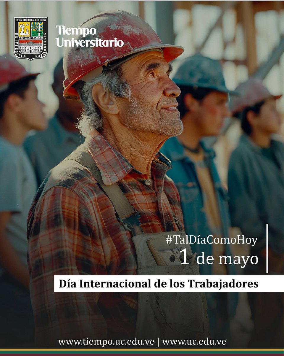 UCarabobo's tweet image. #TalDíaComoHoy se celebra el Día Internacional de los Trabajadores como tributo a quienes lucharon por lograr una jornada laboral no mayor a 8 horas. Este movimiento fue en Chicago en el siglo XIX y en Venezuela cobró fuerza tras de la huelga petrolera en Maracaibo en 1936. #UC