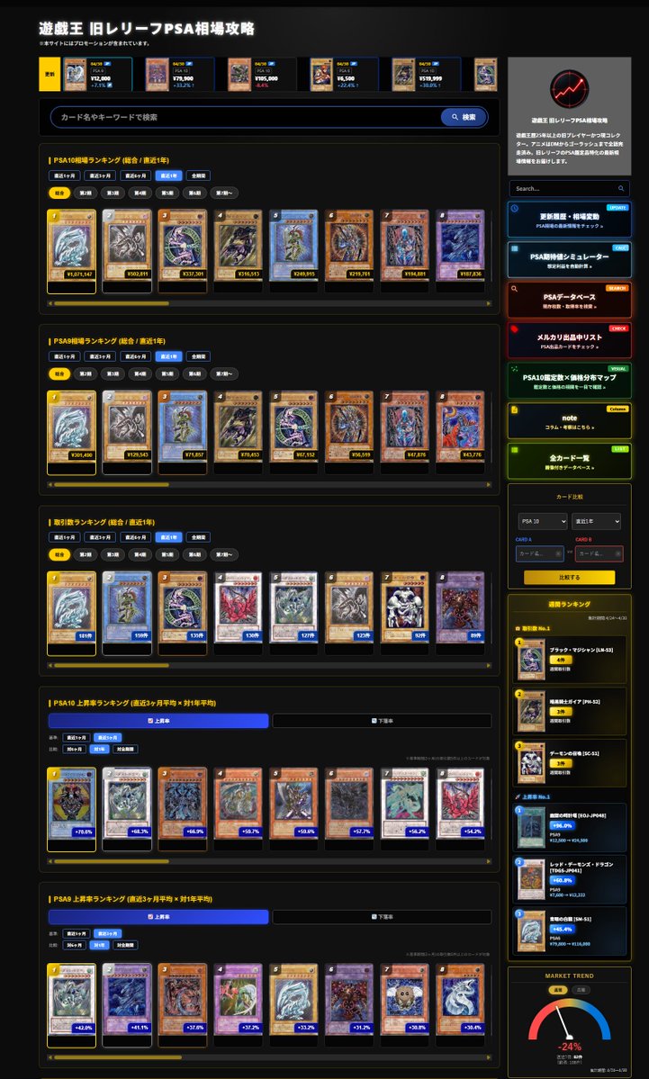 yugioh_relief's tweet image. yugioh-relief.com
いつもご覧いただきありがとうございます。
サイトの引っ越し作業が完了致しました。ほぼ全てのページのURLが変更となります。
サイトUIは極力踏襲するように心がけましたが、一部変更もございます。ご了承下さいませ。
#遊戯王 #PSA鑑定 #PSA #旧レリーフ #yugioh #yugiohtcg