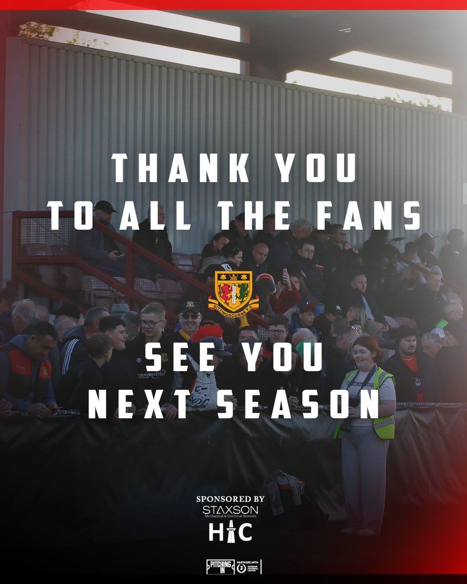 SittingbourneFC's tweet photo. To the Brickies fans ❤️🖤

Thank you for an incredible season. Home and away, you’ve been right there with us every step of the journey.

Thank you for the memories.
Thank you for being loud.
Thank you for packing out grounds.
Thank you for every mile travelled and every bit of support shown.

Your passion never goes unnoticed, and it drives everything we do.

We can’t wait to welcome you all back next season. Keep an eye out — more information will be coming your way soon.

#UpTheBrickies