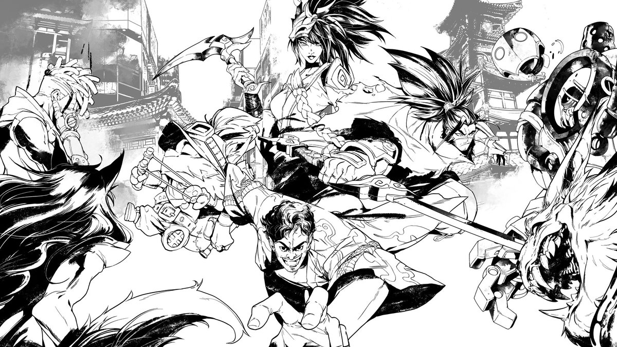 HugoDaruma's tweet photo. Ilustración con la que he estado las últimas semanas! Para los chicos de RIOT y su equipo de @2XKOes mucho ánimo en Japón! 🇯🇵 gracias a @Sh4rin_Papito por la ayuda y suerte en el torneo que se les avecina este fin de semana! #riotgames #2xko #2xkoespaña #clipstudiopaint https://t.co/lnPWAyOC3D