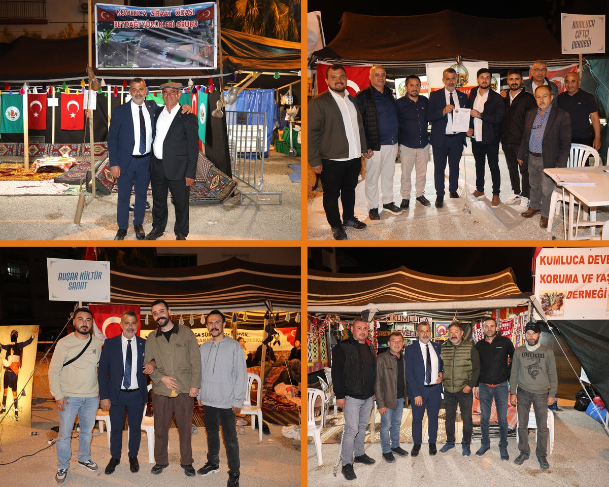kumlucatso's tweet photo. 📍 Kumluca

Yönetim Kurulu Başkanımız Fahri Özen, 27. Tarım ve Seracılık Festivali kapsamında derneklerimizin, Kumluca Ziraat Odamızın ve mahallelerimizin kurmuş olduğu çadırları ziyaret etti.

Başkanımız, ziyaretlerde muhtarlarımız, dernek başkanlarımız ve vatandaşlarımızla bir araya gelerek samimi sohbetler gerçekleştirdi, görüş ve talepleri dinledi.

Festivalin birlik, beraberlik ve dayanışma ruhunu yansıtan etkinliklerde emeği geçen herkese teşekkür ederiz.

@ozen7 @Menderes_Oktay @RHisarciklioglu @TOBBiletisim